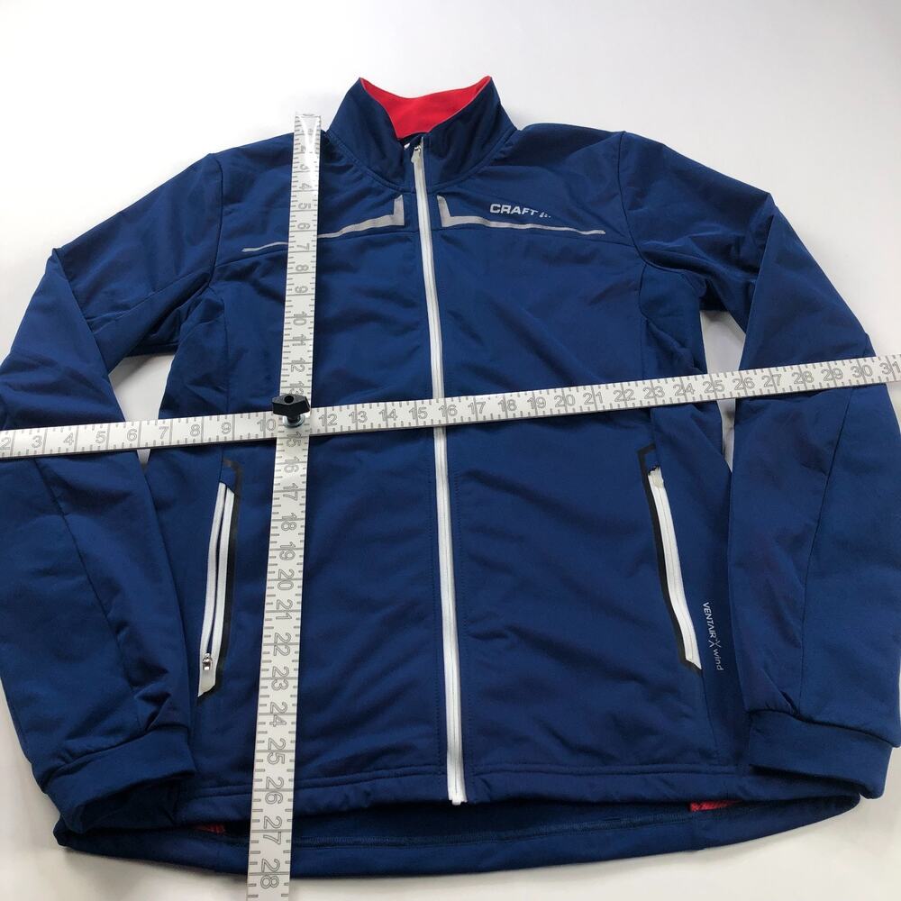 Craft Ventair X Wind Medium Cycling Running Full Zip Mock Neck Jacket Blue MINT - Picture 4 of 10